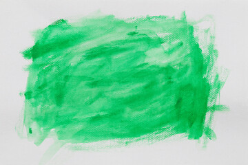 Green watercolor on art paper background.