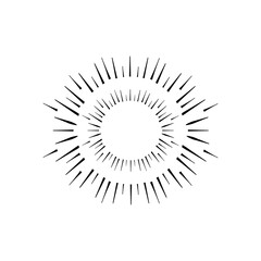 circle firework burst icon, silhouette style