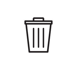 Trash icon vector logo design template