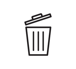 Trash icon vector logo design template