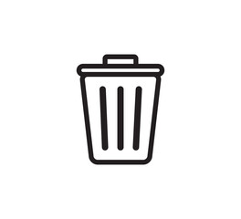 Trash icon vector logo design template