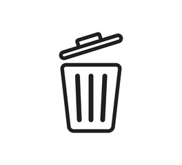 Trash icon vector logo design template