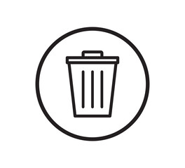 Trash icon vector logo design template