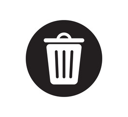 Trash icon vector logo design template