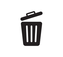 Trash icon vector logo design template