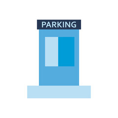 parking kiosk flat style icon vector design