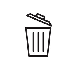 Trash icon vector logo design template