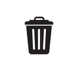 Trash icon vector logo design template