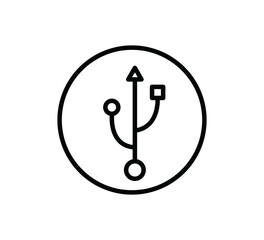 USB icon vector logo design template