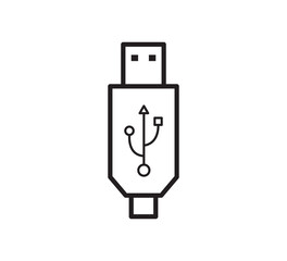 USB icon vector logo design template