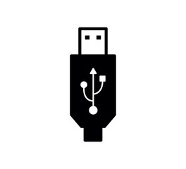 USB icon vector logo design template