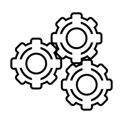 gears machine settings isolated icon