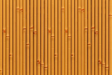 Close - up of Bamboo wall or Bamboo fence texture. Old brown tone natural bamboo fence texture background