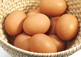 CHICKEN EGGS IN A BASKET