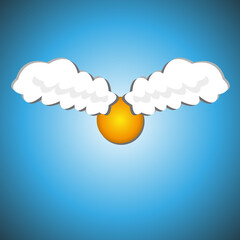 vector of carton sky daylight condition fit for background or logo