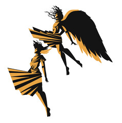 hypnos and thanatos are twin greeks, mythology gods. © matiasdelcarmine