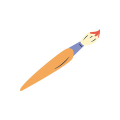 paint brush line and fill style icon vector design
