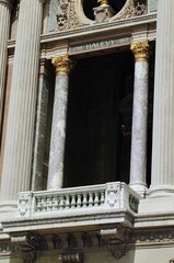 OPERA GARNIER IN PARIS, FACADE DECORATED WITH MARBLE COLUMNS