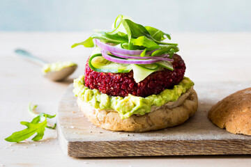 Beetroot Quinoa Veggie Burger