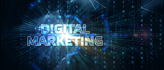 Business, Technology, Internet and network concept. Digital Marketing content planning advertising strategy concept.