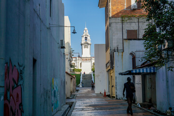 Ipoh, Malaysia - July 25th 2020 : Heritage trail one of the famous attraction in the old town of...