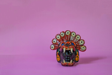 Mexican handicraft of the jaguar warrior of the Aztec culture © cesar