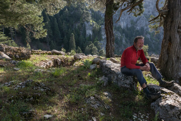 Man sitting in nature
