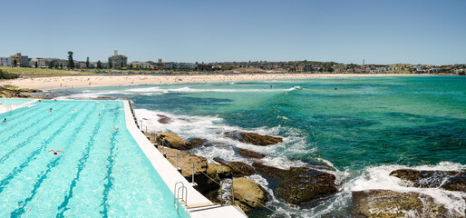 Bondi Icebergs and beach in summer