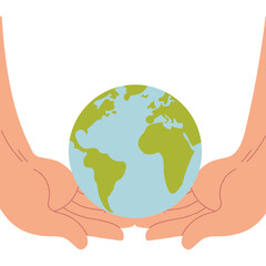 hands supporting the world and giving support