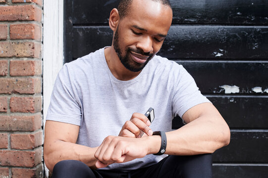 Fitness male smartwatch.