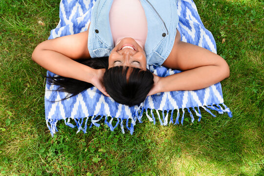 Woman Relaxing Outside