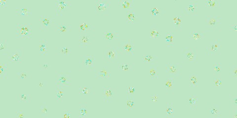 Light blue, yellow vector background with spots.