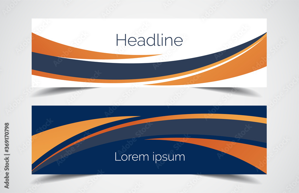 Wall mural set of modern design - vector web banners design background or header templates, horizontal advertis