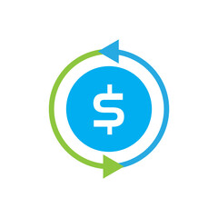 Chargeback icon symbol, return money. vector illustration