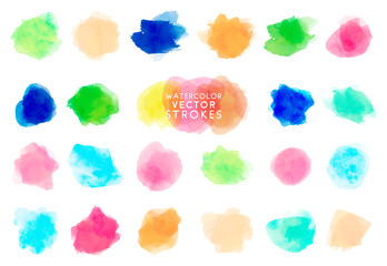 watercolor brushstrokes for background of logo (vector)