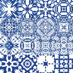 Ornamental azulejo portugal tiles decor.