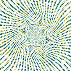 Abstract Green And Yellow Vortex Art Design Background