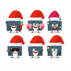 Santa Claus emoticons with briefcase cartoon character