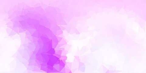 Fototapeta premium Light purple vector gradient polygon texture.