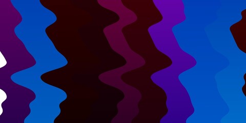 Dark Blue, Red vector backdrop with curves. Colorful abstract illustration with gradient curves. Template for your UI design.