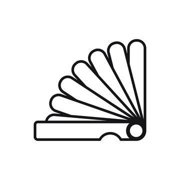 recommend clip art: Feeler Gauge icon outline vector. isolated on white background