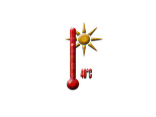 Measuring temperature icon
