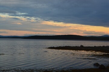 sunset over the sea