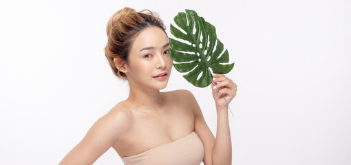 Beauty young woman healthy skin natural make up young beautiful model cosmetic and spa concept