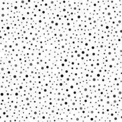 Seamless pattern with black dots on white background. Vector