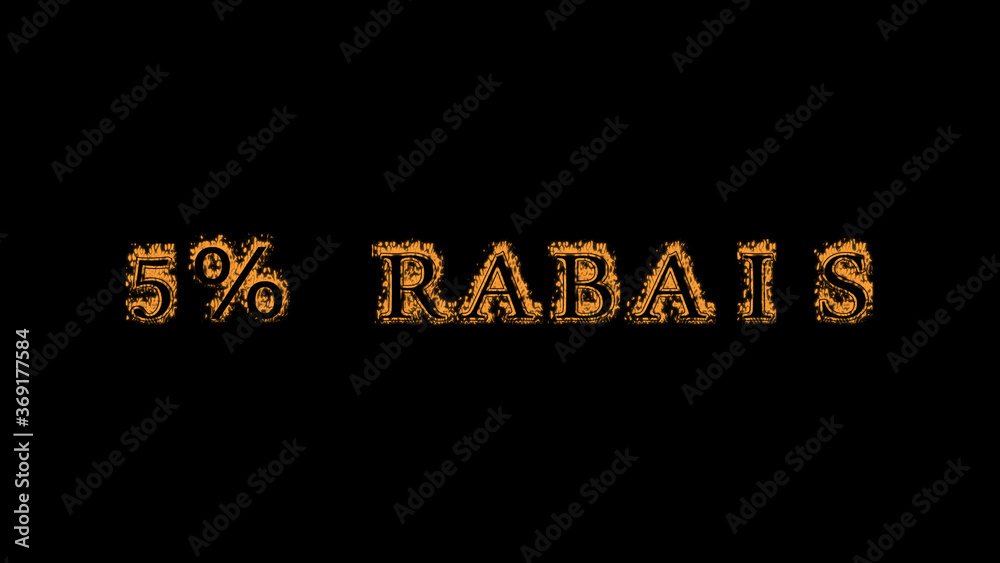 Fototapete 5% rabais fire text effect black background. animated text effect with high visual impact. letter an
