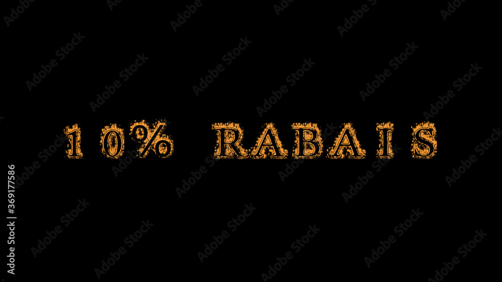 Fototapete 10% rabais fire text effect black background. animated text effect with high visual impact. letter a