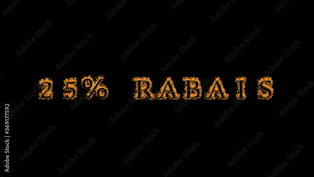 Fototapete 25% rabais fire text effect black background. animated text effect with high visual impact. letter a