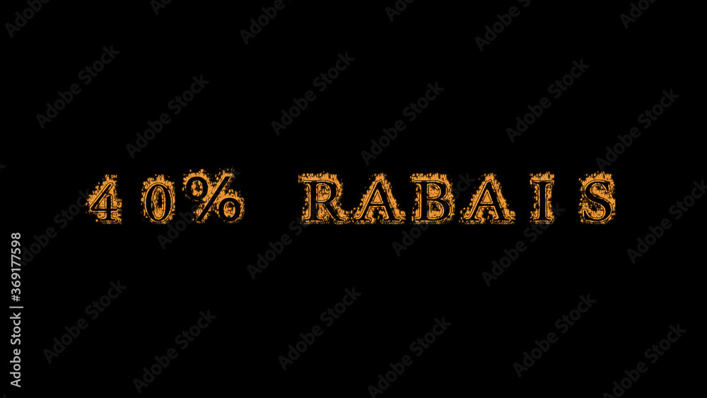 Fototapete 40% rabais fire text effect black background. animated text effect with high visual impact. letter a