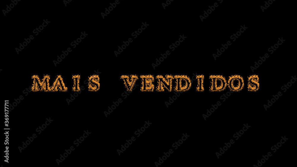 Fototapete mais vendidos fire text effect black background. animated text effect with high visual impact. lette